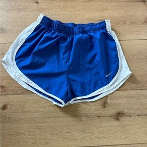 Nike Women's Athletic Shorts in Blue and White